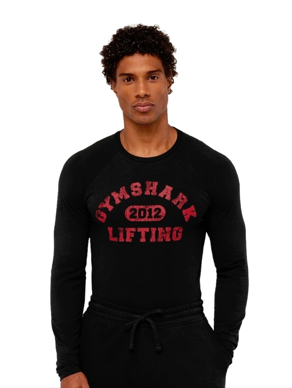 Gymshark Long Sleeve Shirt Black Red | Men’s M | SOLD OUT | Lifting 2012 NWT